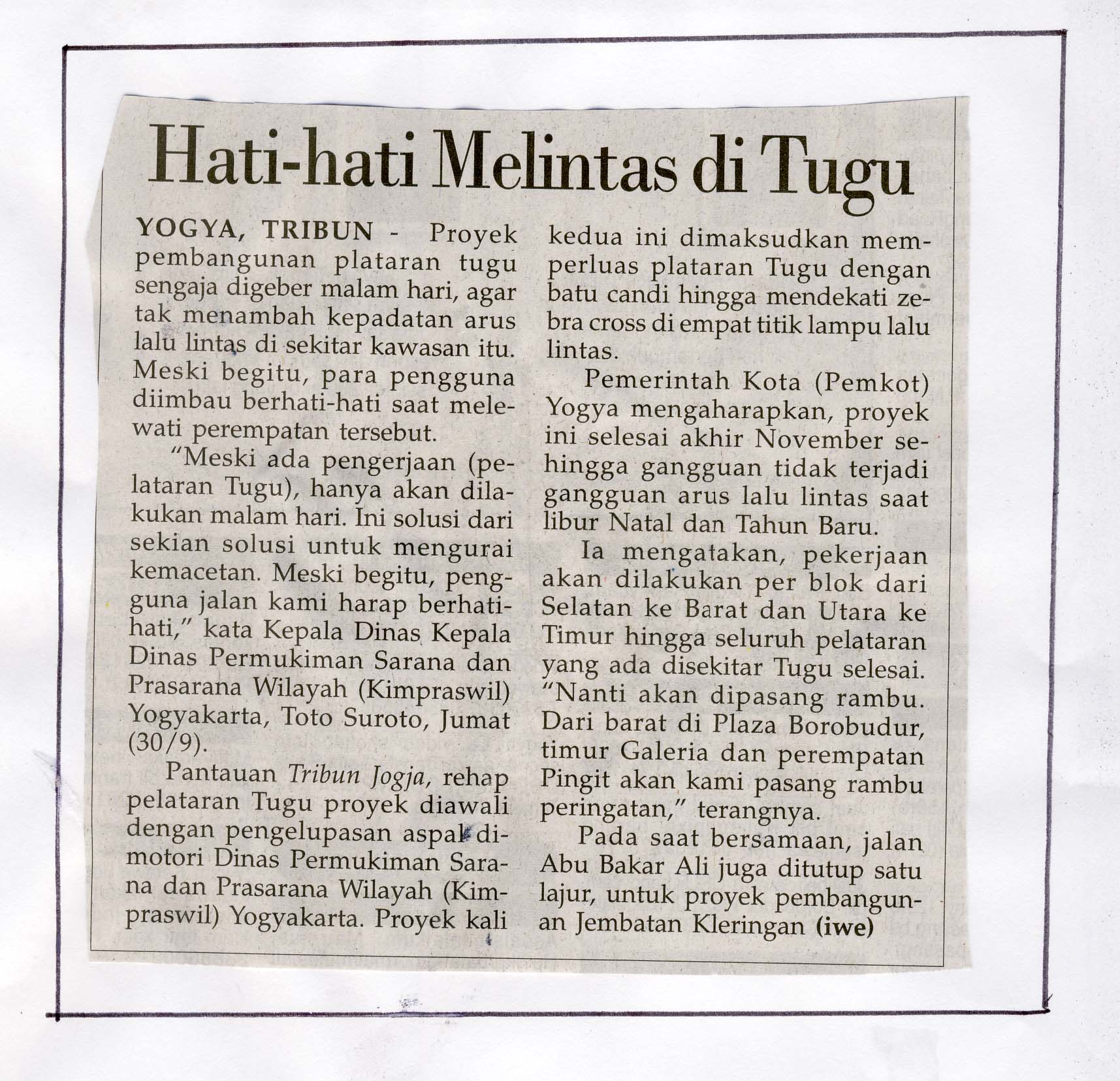 Kliping jogja terbaru